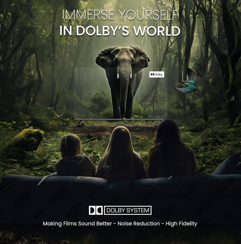Nobel 50-Inch 4K UHD Google TV Smart TV, Dolby Sound & Voice Control, Android 14, Netflix YouTube Prime, Wi-Fi & Bluetooth Connectivity – UHD50G-7