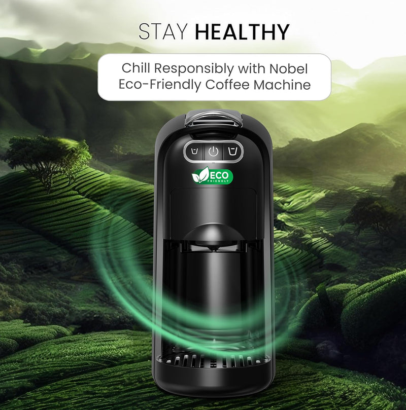 Nobel Multi-Capsule Coffee Machine 1400W Compatible with Nespresso, Dolce Gusto & Ground Coffee, 700ml Tank, Fast Heating in 40 Seconds - NCM35C-6