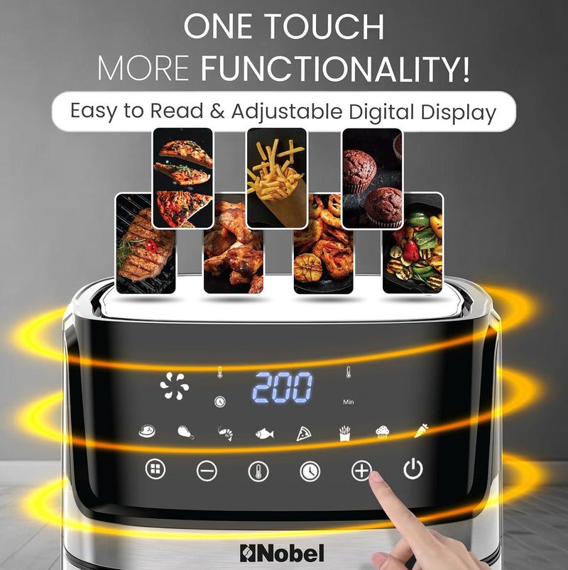Nobel 6.5L Multifunctional Air Fryer With Digital Display And One-Touch Cooking - NAF800-3