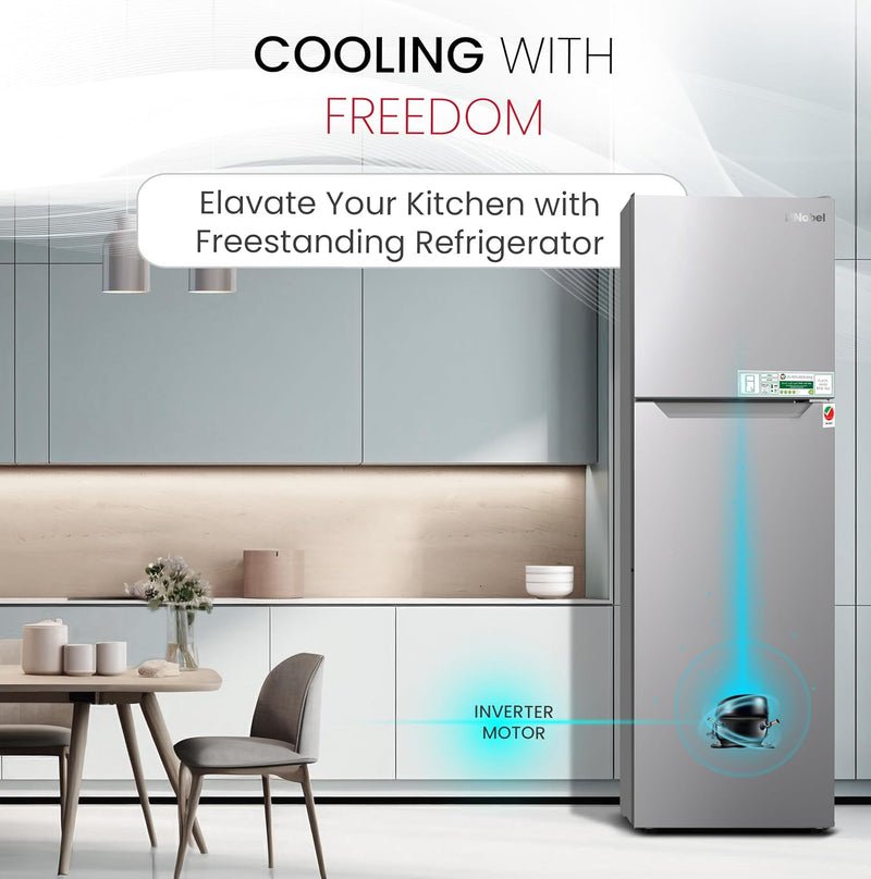 270L Gross / 180L Net Capacity Double Door Refrigerator, NoFrost, Electronic Control System, Inside Condenser - NR350NF-6