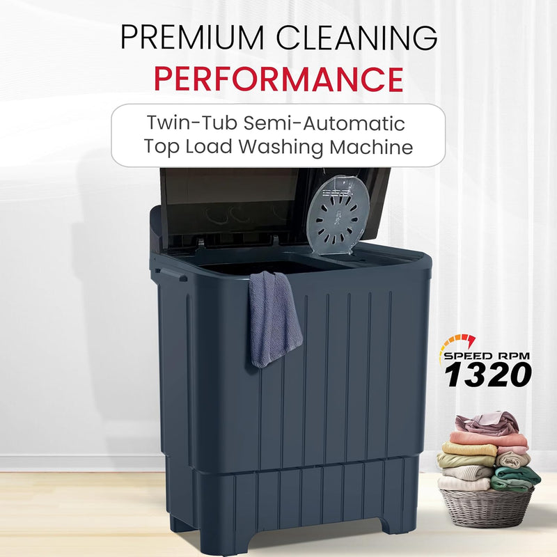 Semi Automatic Washing Machine, 8 Kg Wash Capacity 5.5 Kg Spin Capacity – NWM8502-2