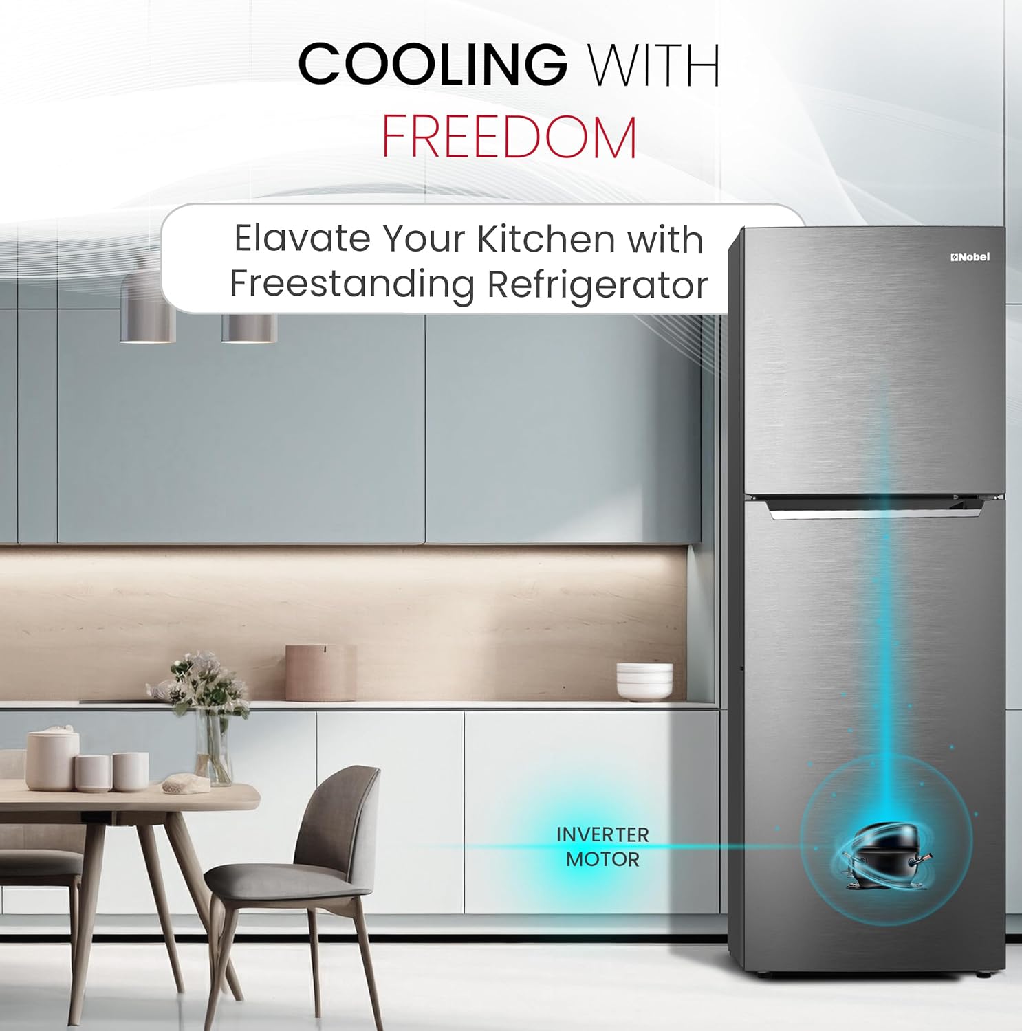 550L Gross / 466 Net Capacity Double Door Refrigerator, No Frost, Multi-flow Feature, Inverter Motor, Energy-efficient Cooling, NR550NF-5