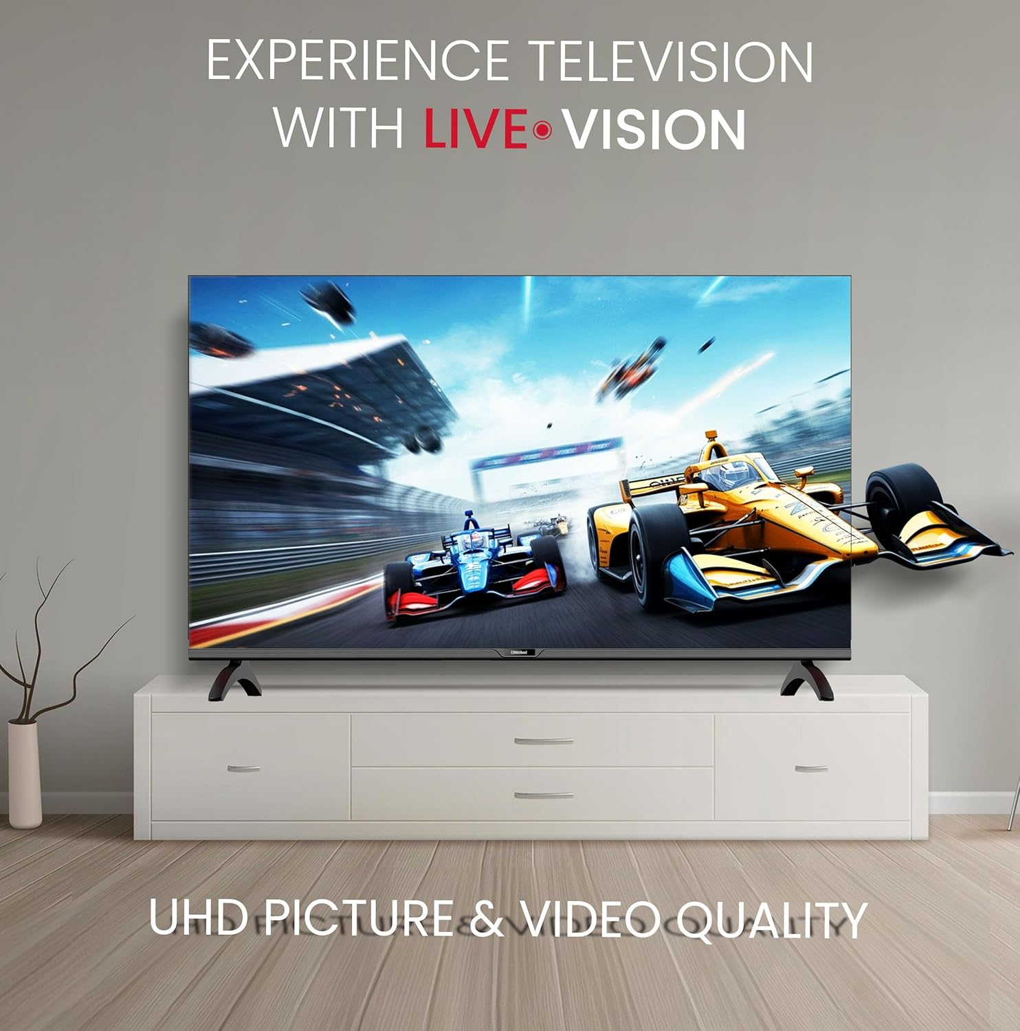 Nobel 50-Inch 4K UHD Google TV Smart TV, Dolby Sound & Voice Control, Android 14, Netflix YouTube Prime, Wi-Fi & Bluetooth Connectivity – UHD50G-5