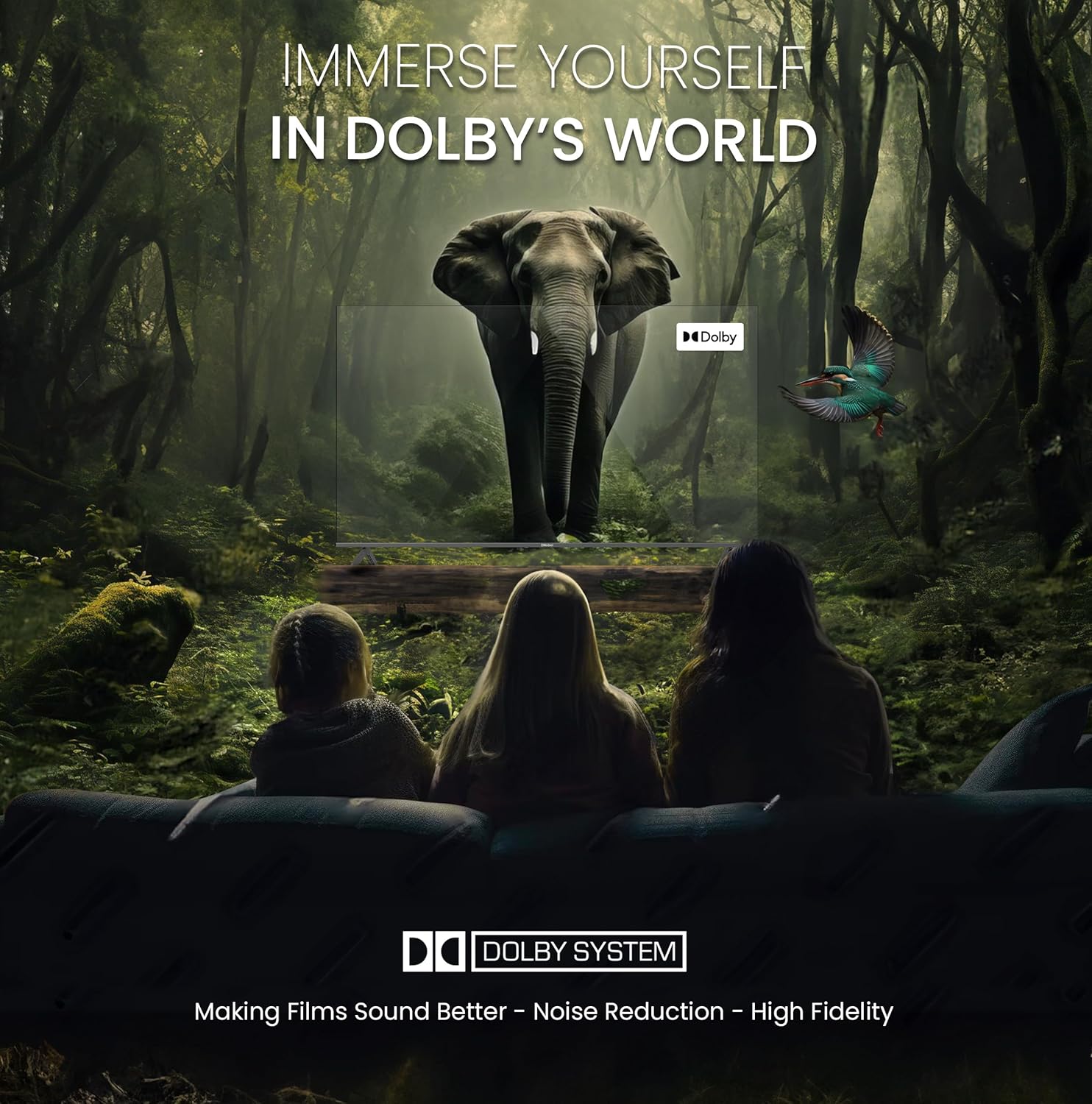 Nobel 85-Inch 4K UHD Google TV Smart TV, Dolby Sound & Voice Control, Android 14, Netflix YouTube Prime, Wi-Fi & Bluetooth Connectivity – UHD85G-7