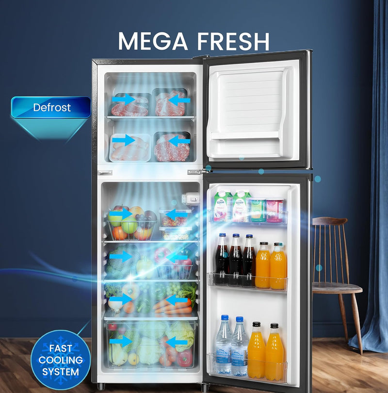 Double Door Refrigerator, 185L Gross / 128L Net Capacity, Defrost, Recessed Handle – NR185E-4
