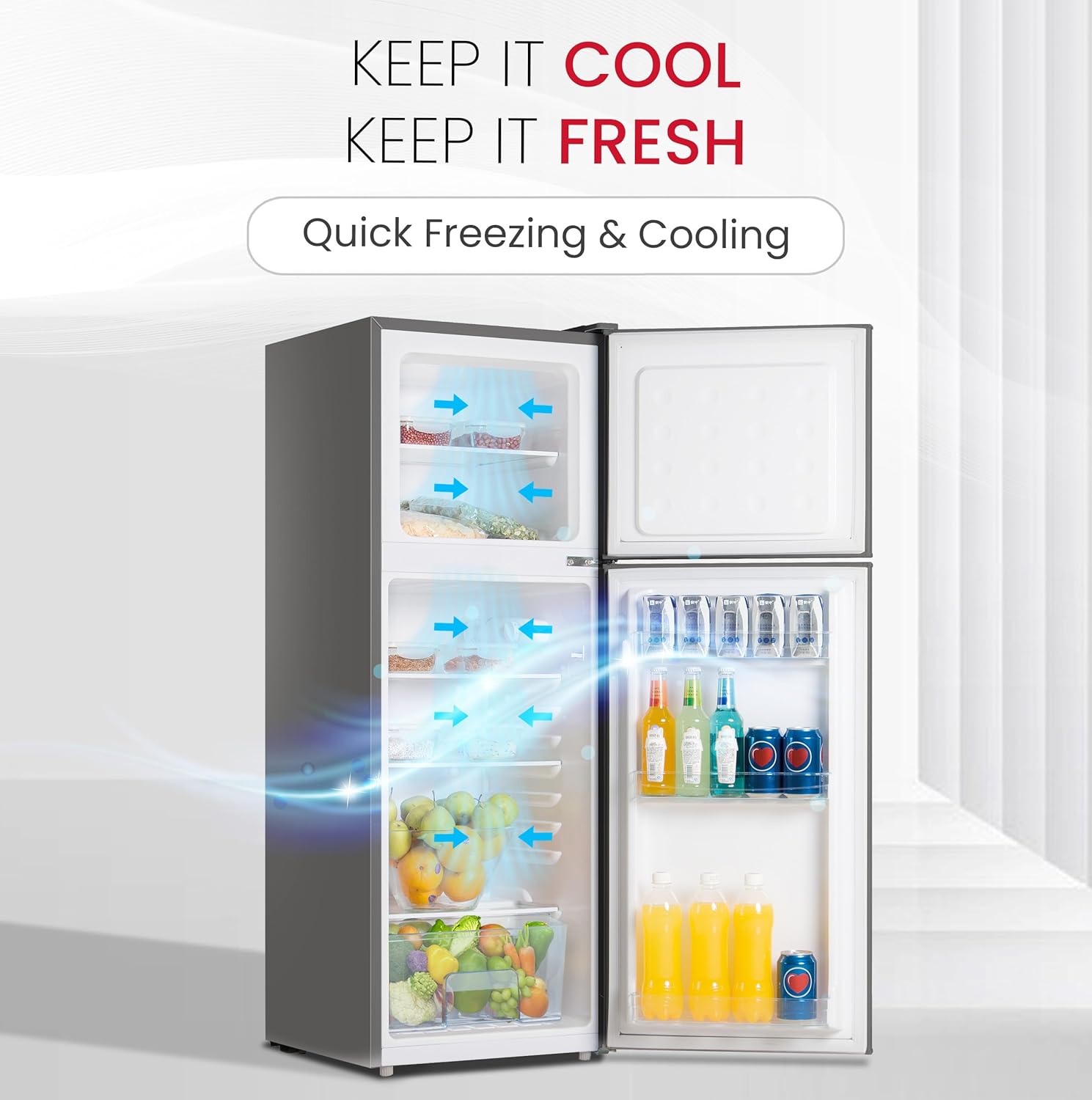 185L Gross / 125L Net, Double Door Refrigerator, Defrost, R600a Refrigerant - NR185RSI