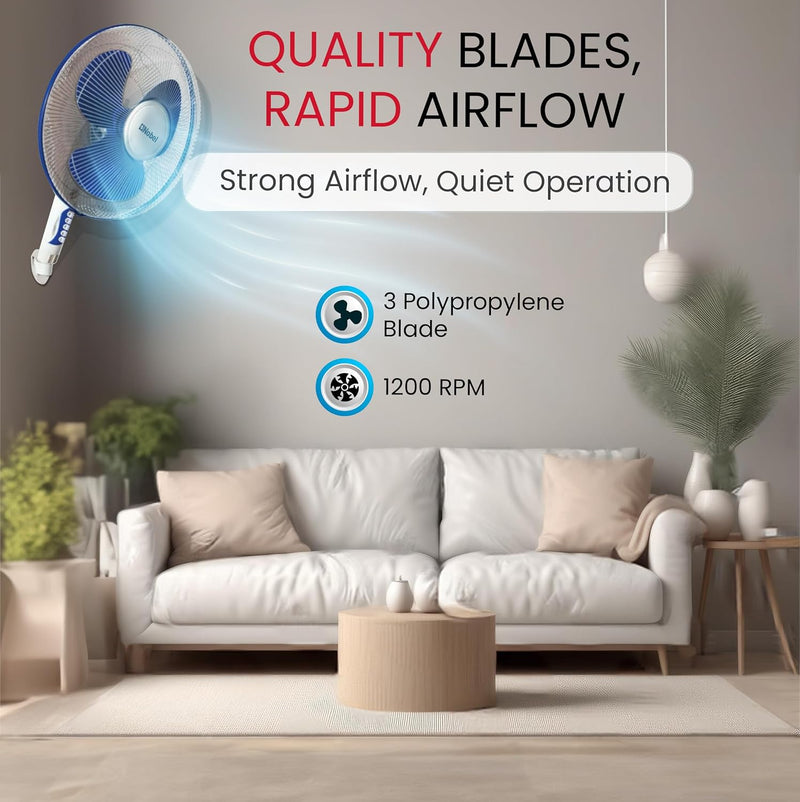 Nobel 3-in-1 Stand Fan 16", 3-Speed, 85° Oscillation, Copper Motor, Polypropylene Blades, Strong Airflow, Quiet Operation, 1200 RPM, 60W NF311 White-5