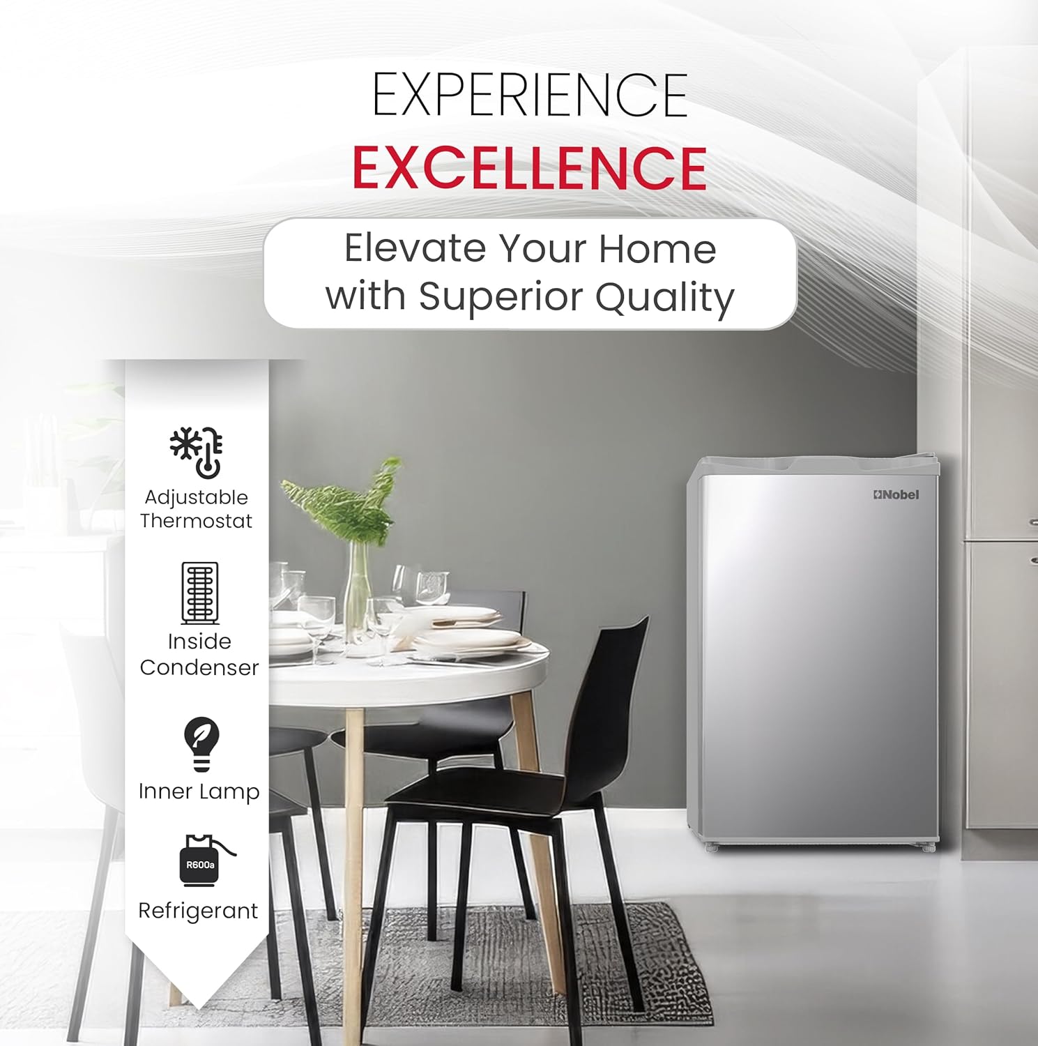 95L Gross / 69L Net Capacity Refrigerator, Mechanical Control, Adjustable Feet, Metal, Defrost - NR110S-5