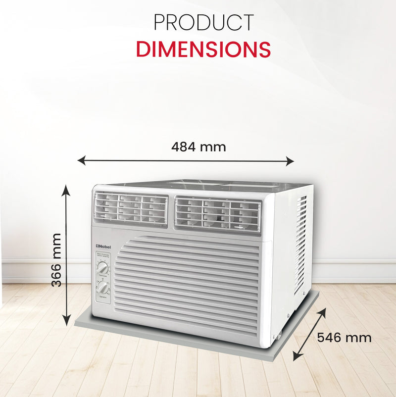 1 Ton Window Air Conditioner 12,000 BTU, Energy Efficient Cooling with Rotary Compressor, R410A Refrigerant - NWAC12C-8
