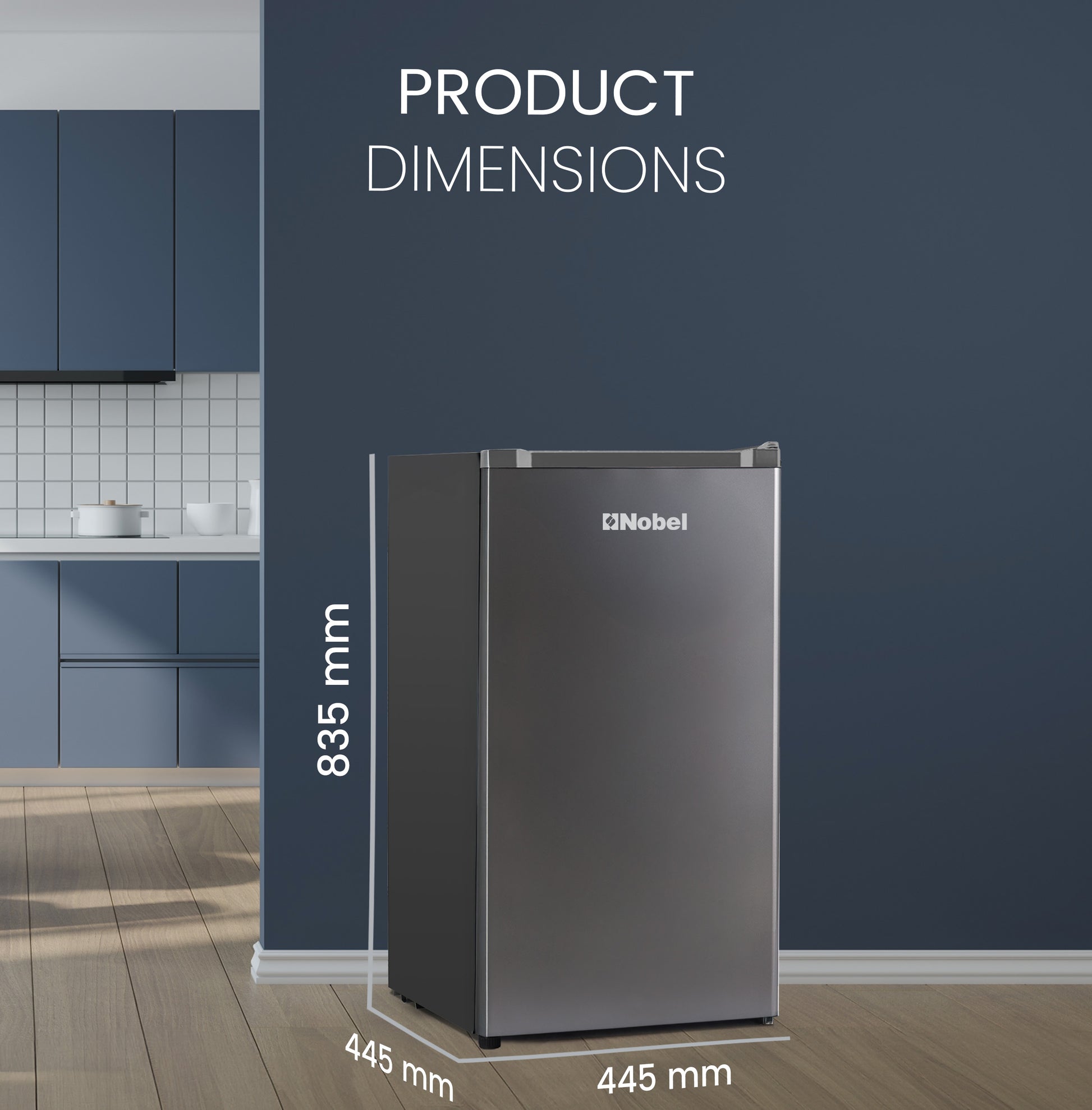 Single Door Refrigerator 140L Gross / 90L Net Capacity, Defrost, Recessed Handle - NR140-8