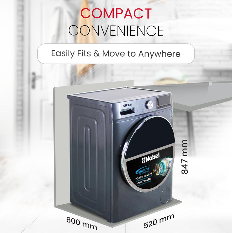 Nobel Washing Machine 8 KG 1400RPM 220-240V~ 50HZ NWM860FS-6