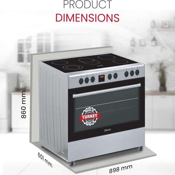 Nobel Ceramic Cooker Stainless Steel 90X60 Turkey NGC90VTC-8