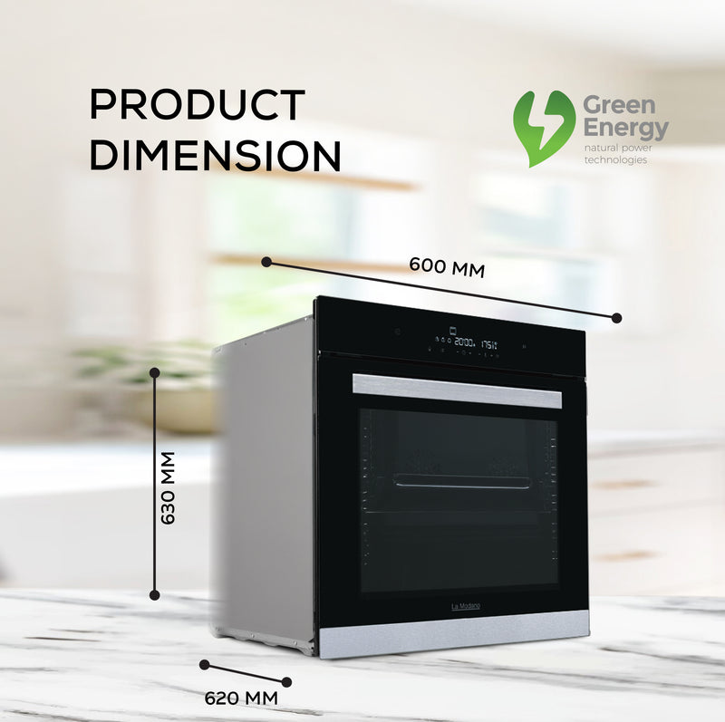 La Modano Electric Built-in Oven Black 60 cm Multi-Function Cooker LMBO606MC-8