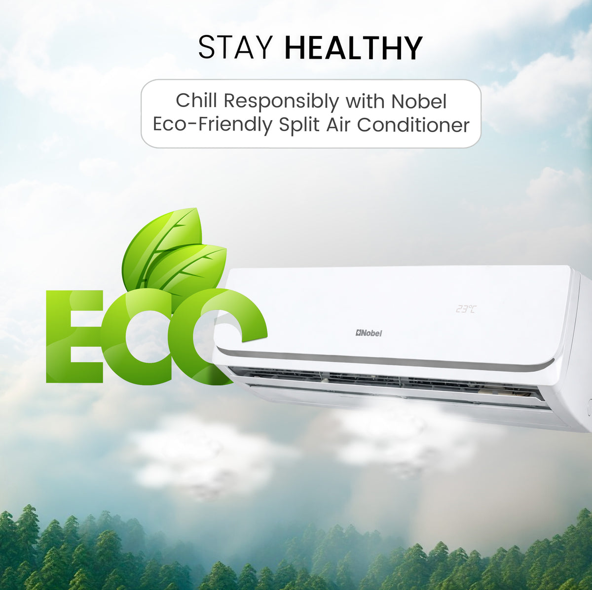 Split AC 24000BTU R22 GAS Piston T3 COOL - NSAC24PX-8