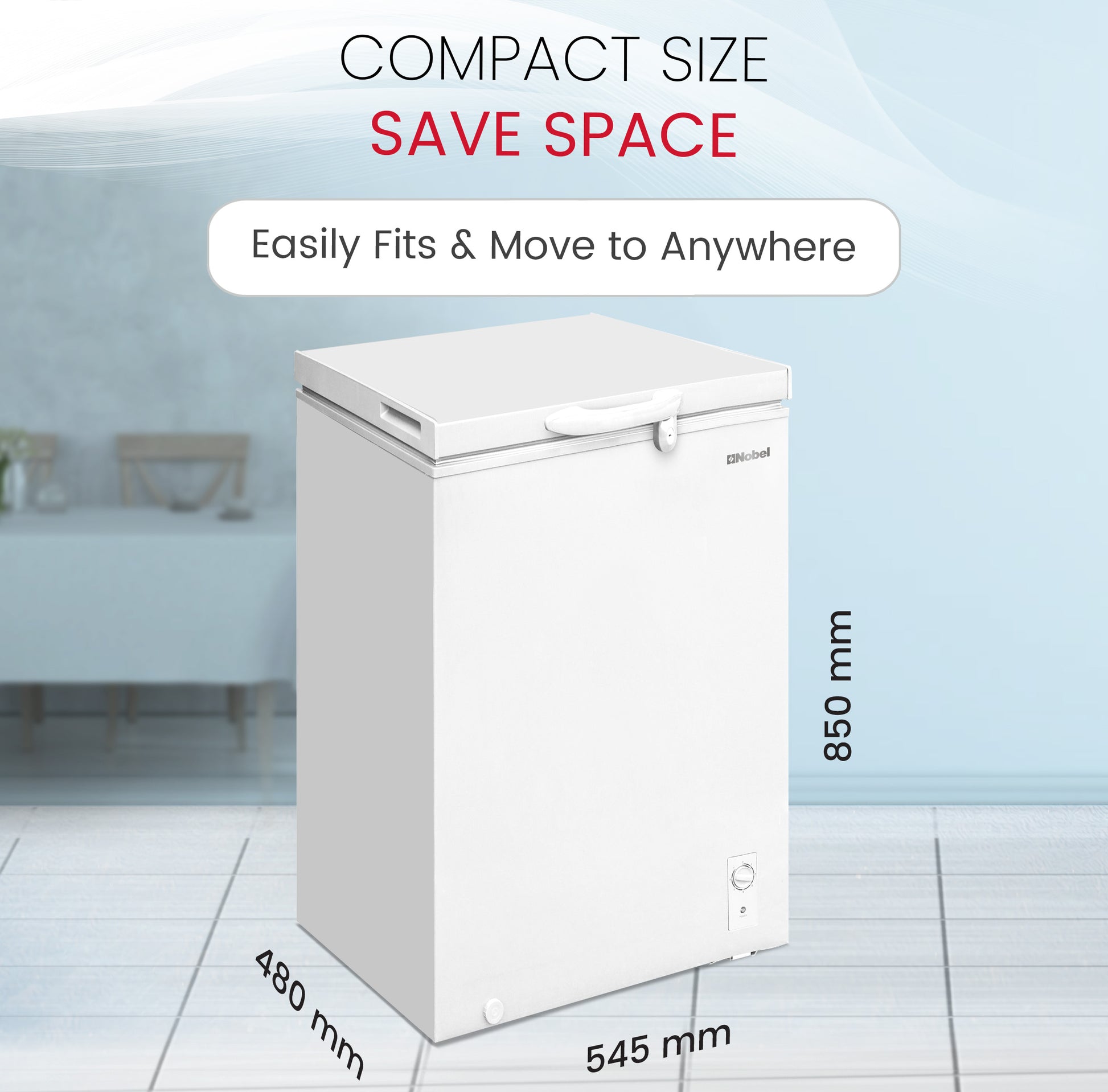 Single Door Deep Freezer 140L Gross / 99L Net, Mechanical Control – NCF140-8