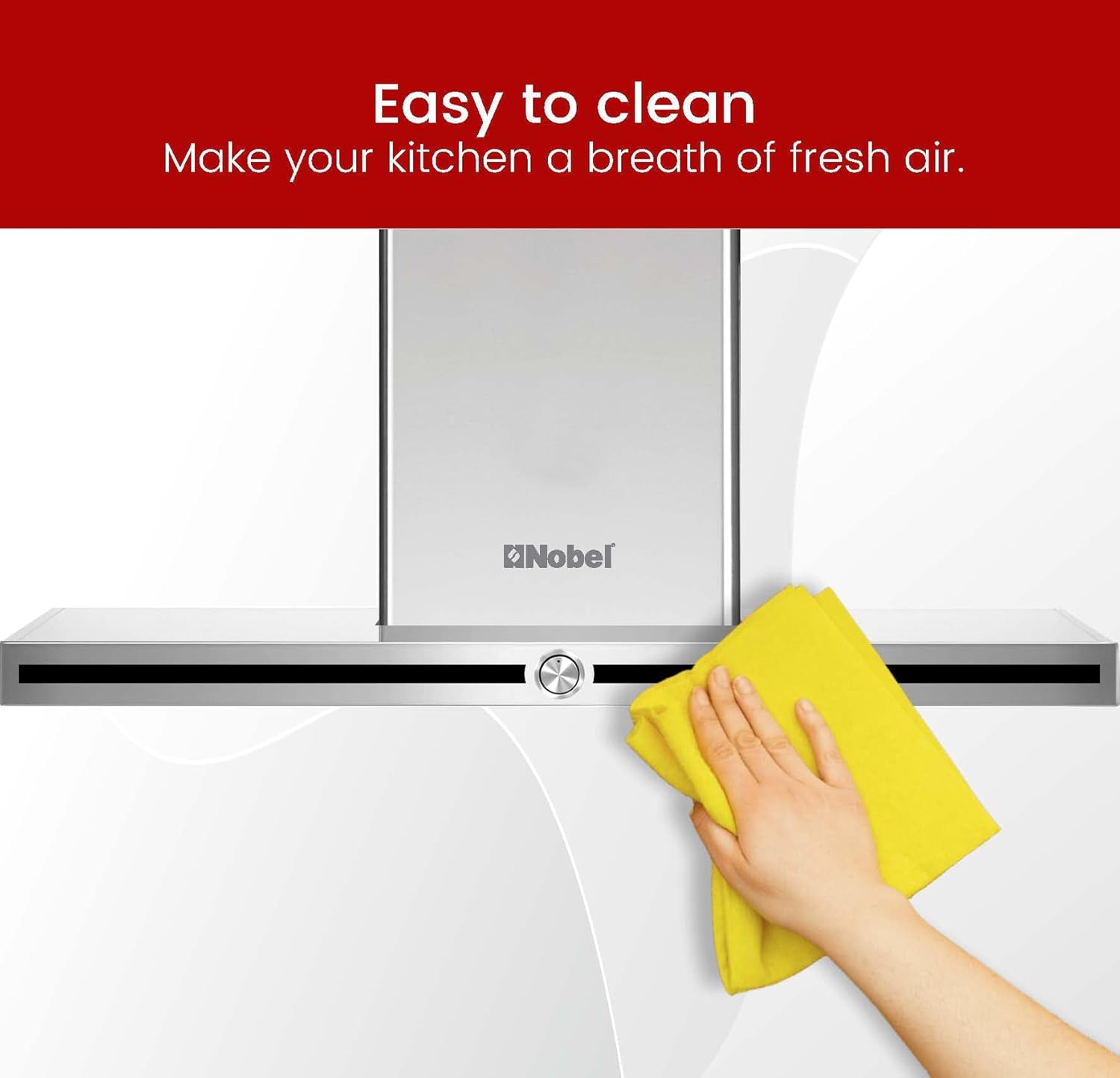 Nobel Builtin Chimney Stainless Steel 60Cm 2 Led Lights Carbon Filter NBI8652CH-3