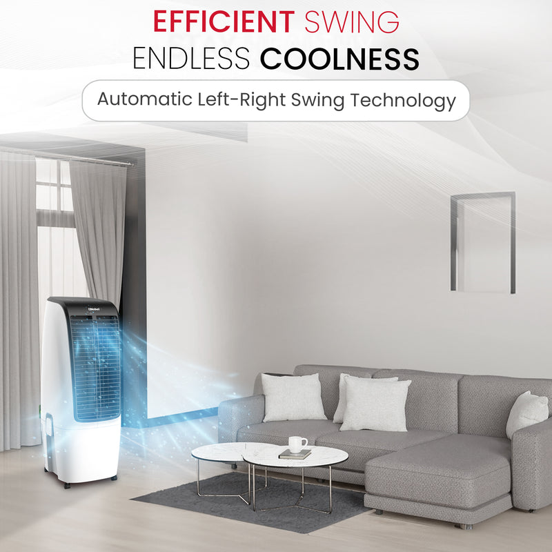 Nobel Air Cooler, 20L Capacity, Detachable Water Tank, 3 Wind Modes, 4 Wind Speeds, Touch & Remote Control, Honeycomb Filter, Automatic Shutdown, Silent Operation (110W) NAC400 White-7