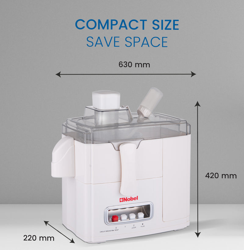 Nobel 10 in 1 Juicer Food Factory with 1 Litres Piano Switch Multi Speed Knob Switch and Citrus Juicer Kubbe Maker - NFP888 White-9
