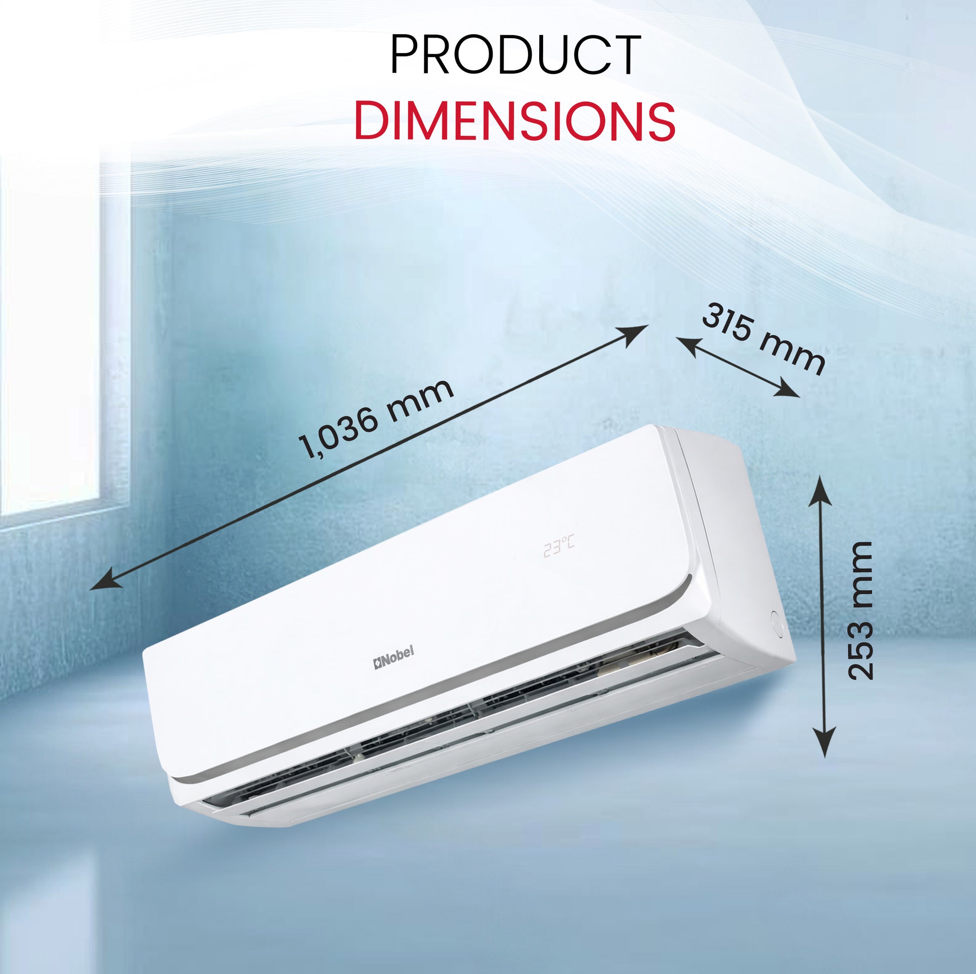 Split AC 24000BTU R22 GAS Piston T3 COOL - NSAC24PX-9