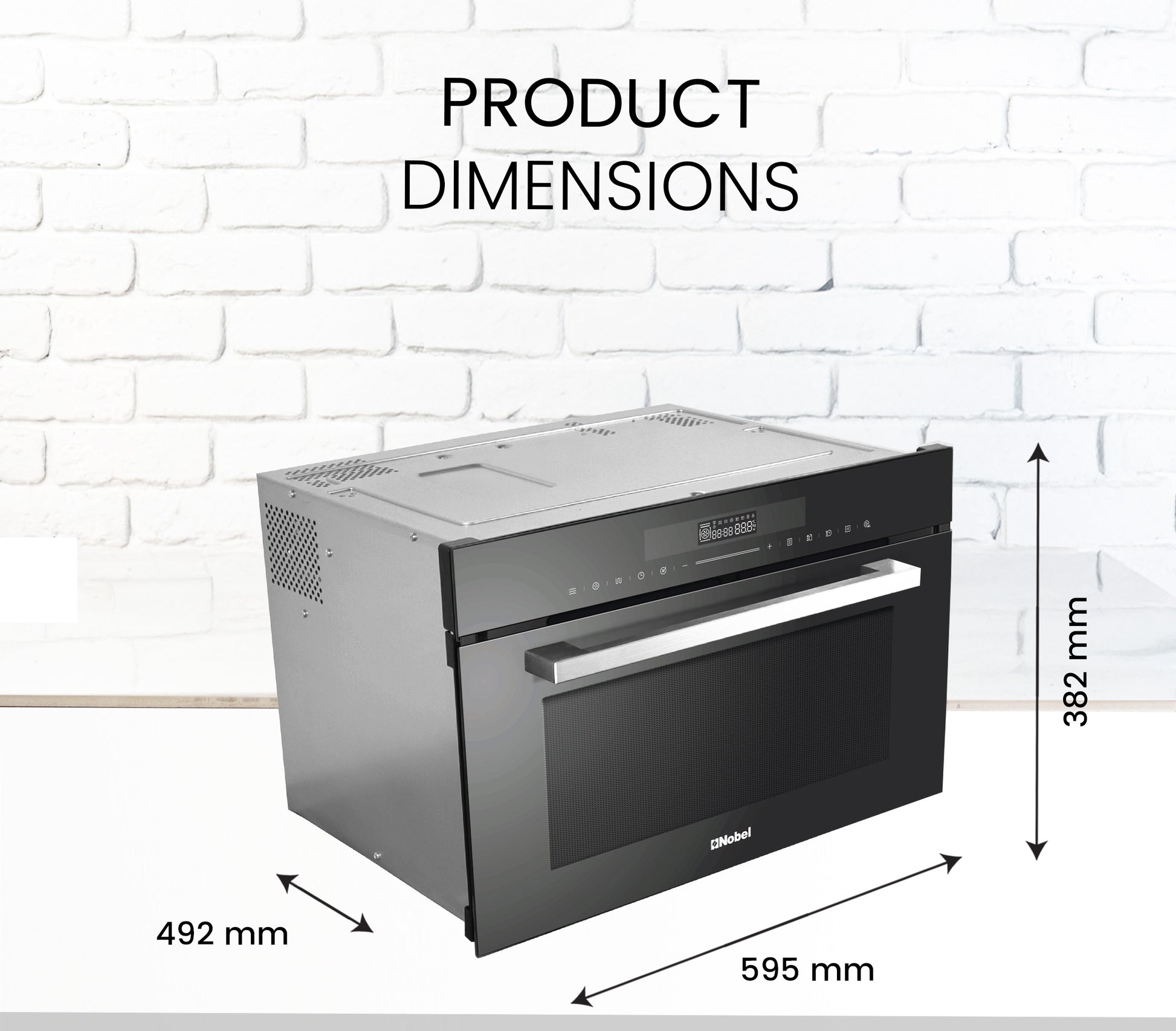 NOBEL Builtin - Microwave Oven Black 34 Ltr Grill Convection Touch Control NMO34BI-9