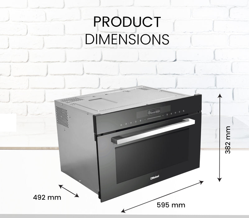 NOBEL Builtin - Microwave Oven Black 34 Ltr Grill Convection Touch Control NMO34BI-9