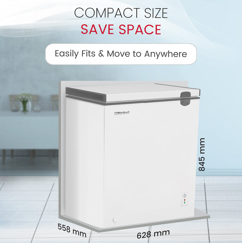 Chest Freezer 150L Capacity, High-Efficiency Compressor, Low Noise - NCF170NI-9