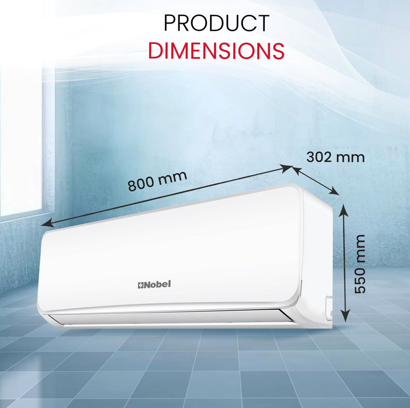 18,000 BTU Inverter Split AC with Gold Fin Tech, 4-Way Airflow, R410A Refrigerant - NSAC18VTL-9