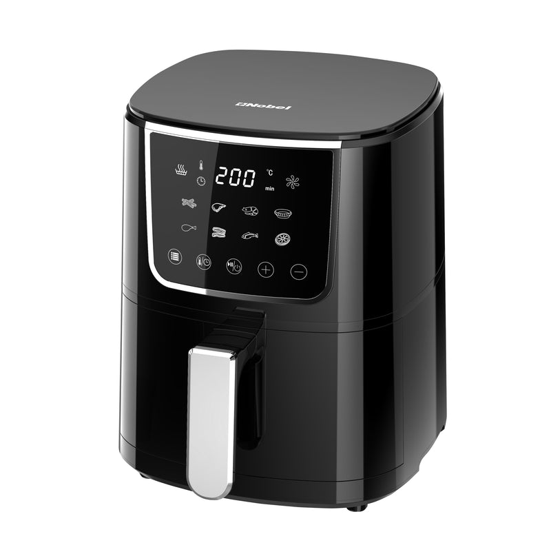Nobel Air Fryer 4L Capacity, Multifunctional Fryer with Delay Function, Overheat Prevention, Digital Touch, 8 Preset Programs, High-Speed Air Circulation, Non-Stick (1400W) NAF600 Black-7