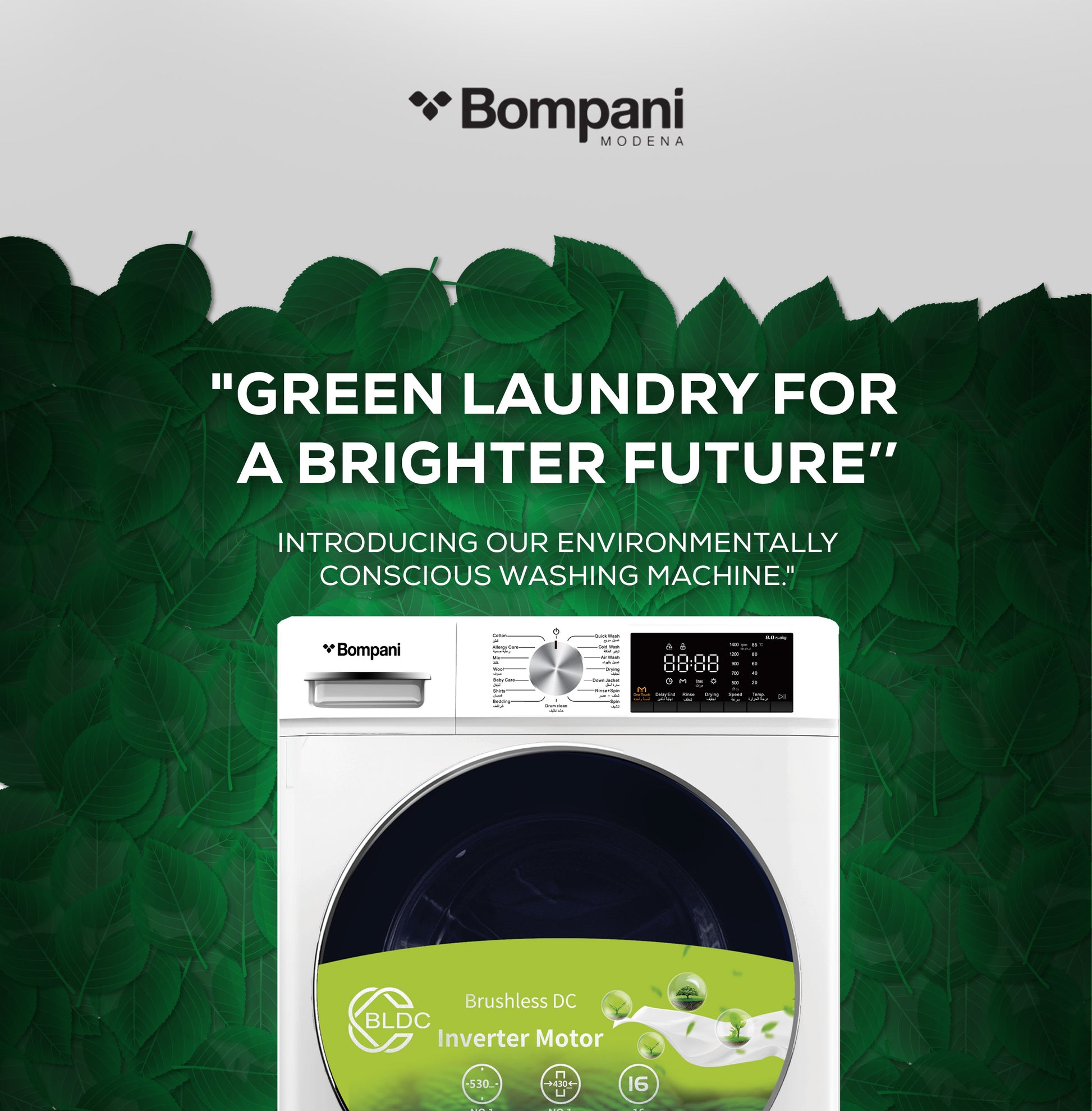 Washer/Dryer White 8 Kg/ 5 Kg 1400Rpm Stainless Steel Drum - BO5289N-6
