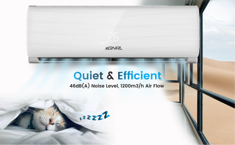 EGNRL EG18T3 Split AC 18000 BTU T3 Rotary White R410a Auto Restart, 4 Way Air Flow, Golden Fin-6