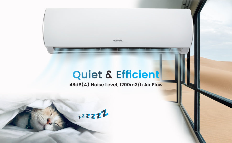 Split AC 24000 BTU T1 Rotary White R410a With 3M Pipe Kit Auto Restart, Golden Fin - EG24K-4