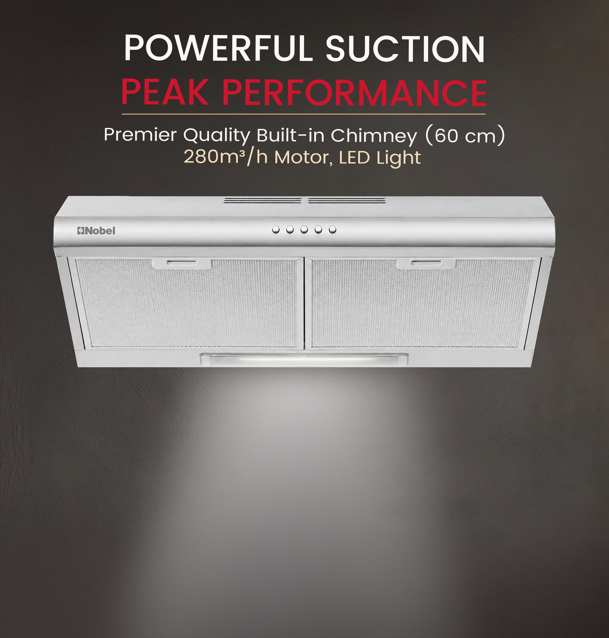 NOBEL Builtin - Hoods Stainless Steel 60cm NBI7501CHSS-3
