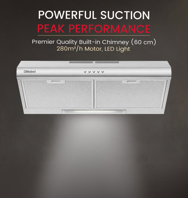 NOBEL Builtin - Hoods Stainless Steel 60cm NBI7501CHSS-3