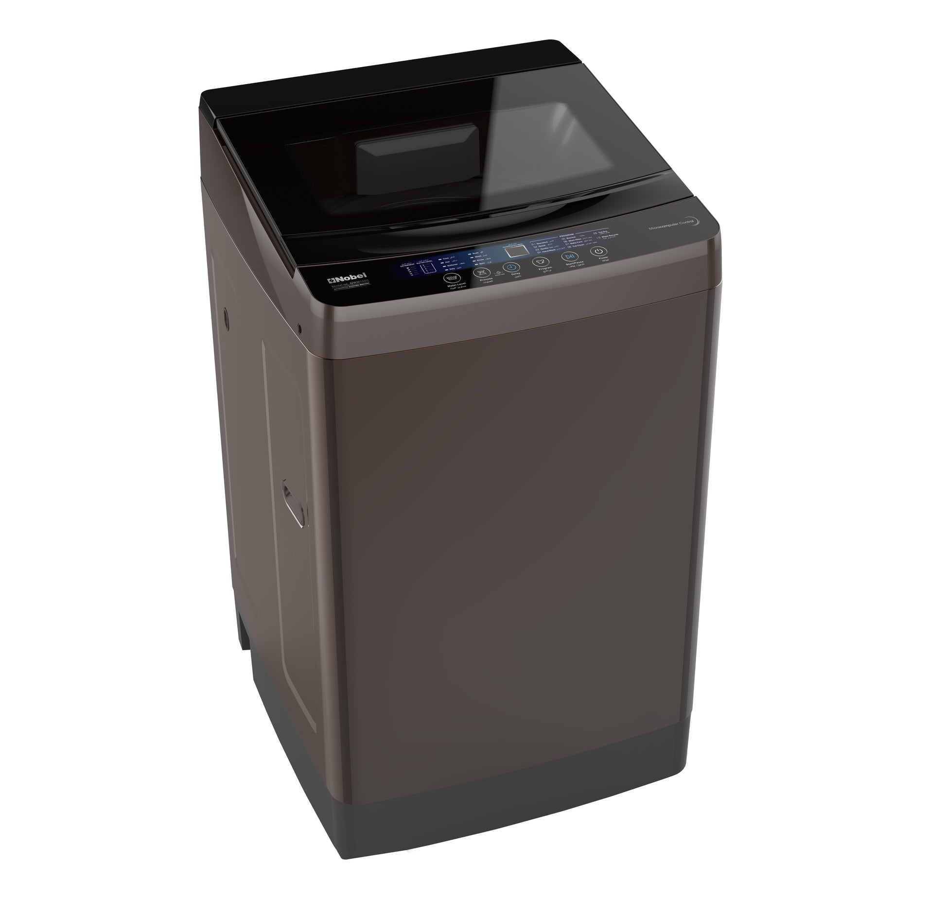 Nobel 14 Kg Capacity Washing Machine, Electronic Control, LED Digital Display, 10  Programs, Aluminum Motor, Stainless Steel Drum, Energy-efficient 3-Star Rating NWM1600 Grey-1