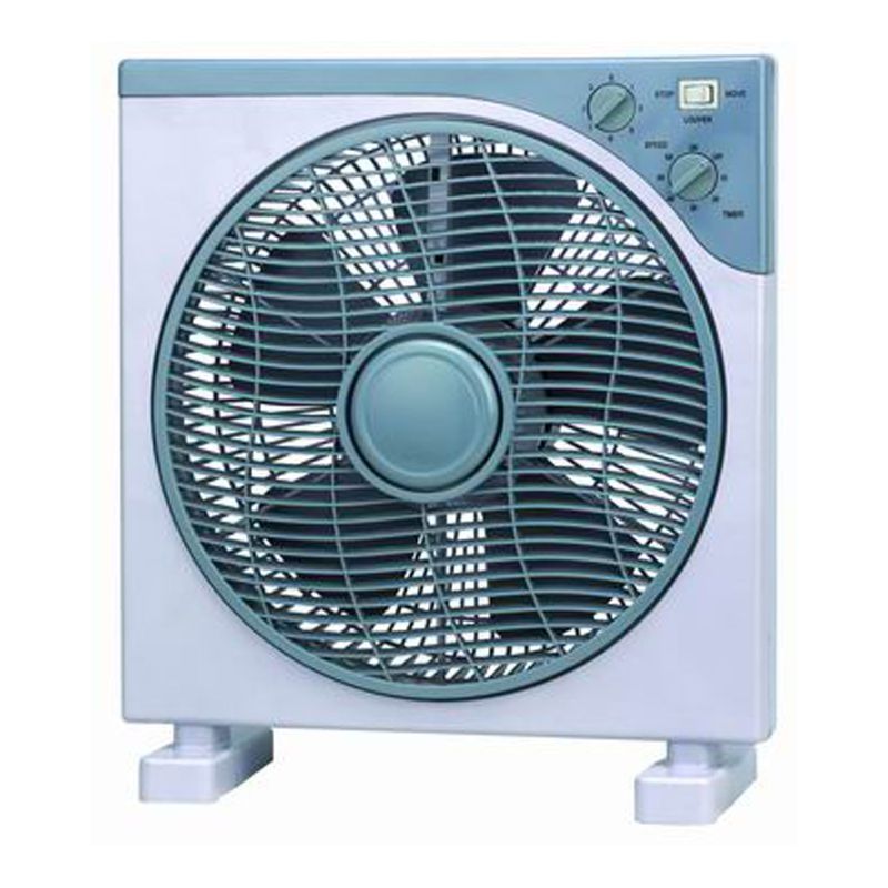 Nobel 12" Blade Box Fan, 3 Speed, Oscillation, Copper Motor, 5 Polypropylene Blade, 60-Minute Timer, Strong Airflow, Quiet Operation, 1200 RPM, 60W NBF12 White