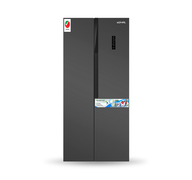 Side By Side Refrigerator Freezer 650 Liters Gross Capacity, Inverter Based, Digital Control - EGR820S-1