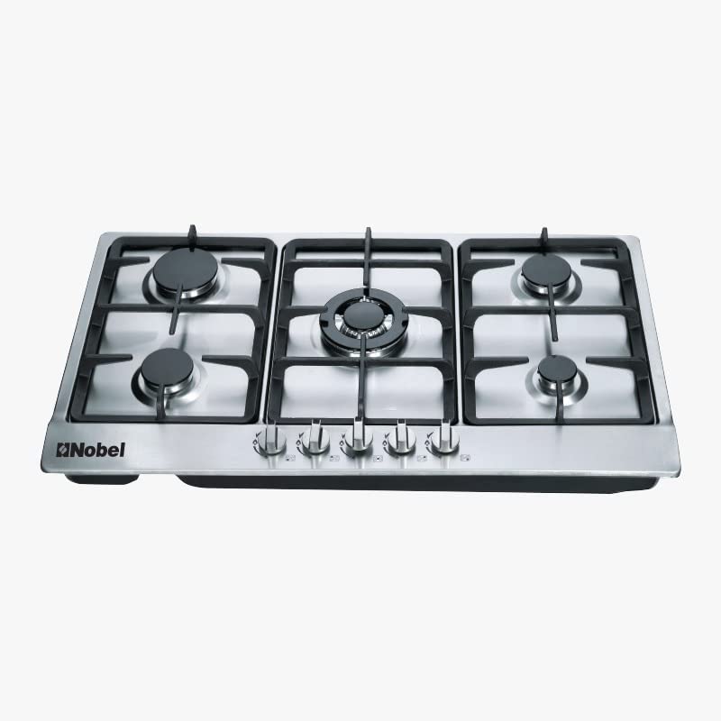 Nobel Gas Hobs Stainless Steel 90 Cm 5 Gas Burners Ffd NBH9501-1