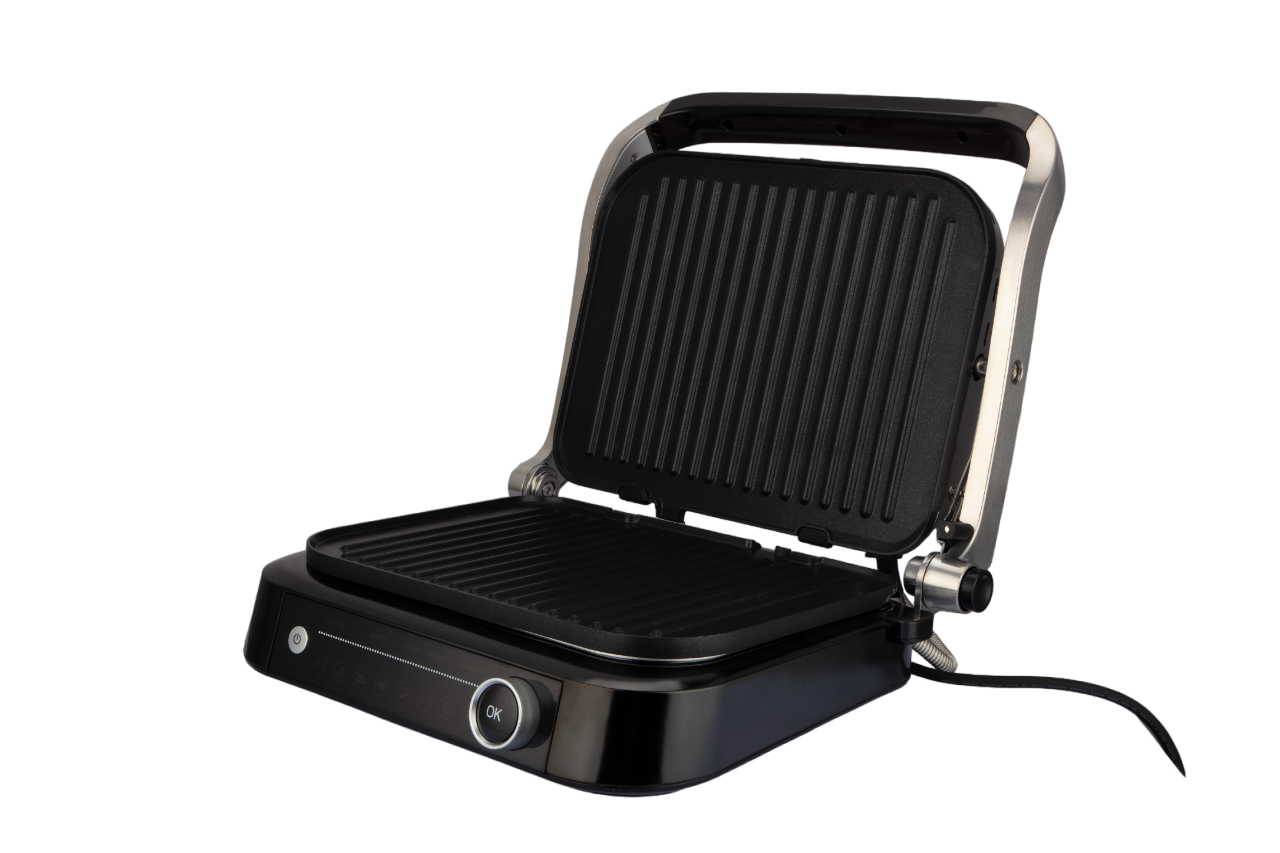 La Modano Bbq Grill Silver Manual Two Sided Grill 7 Cooking Mode Adjustable Temperature LMCG5000