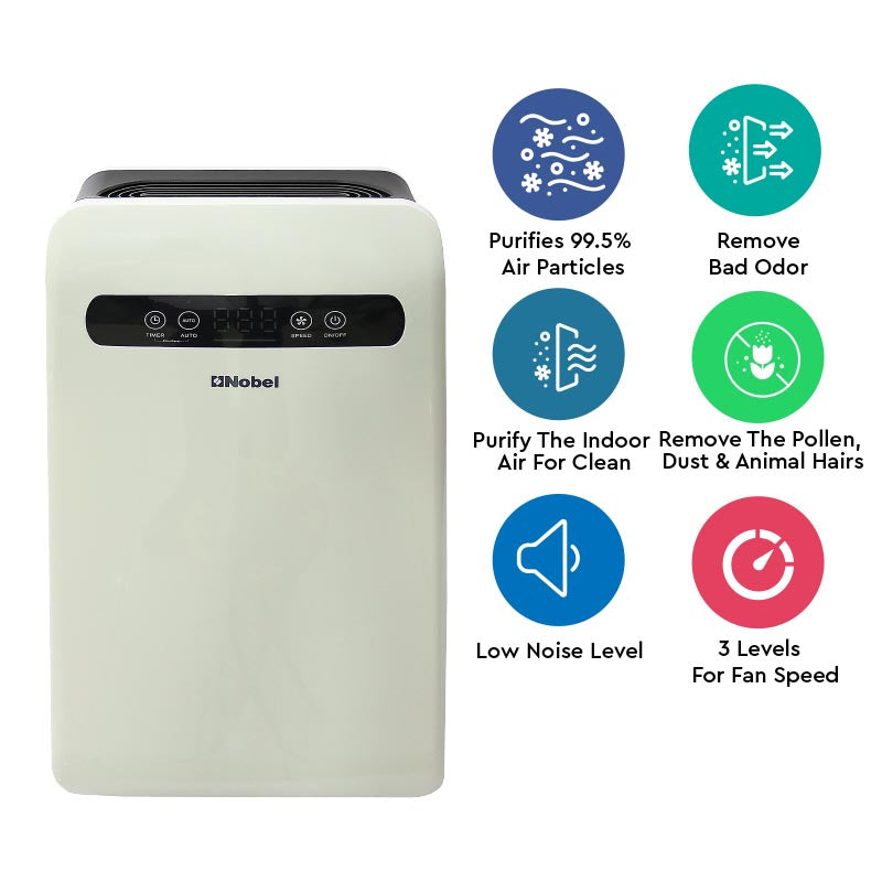 Nobel Air Purifier White 3 Speed Led Indicator  NAP270-2