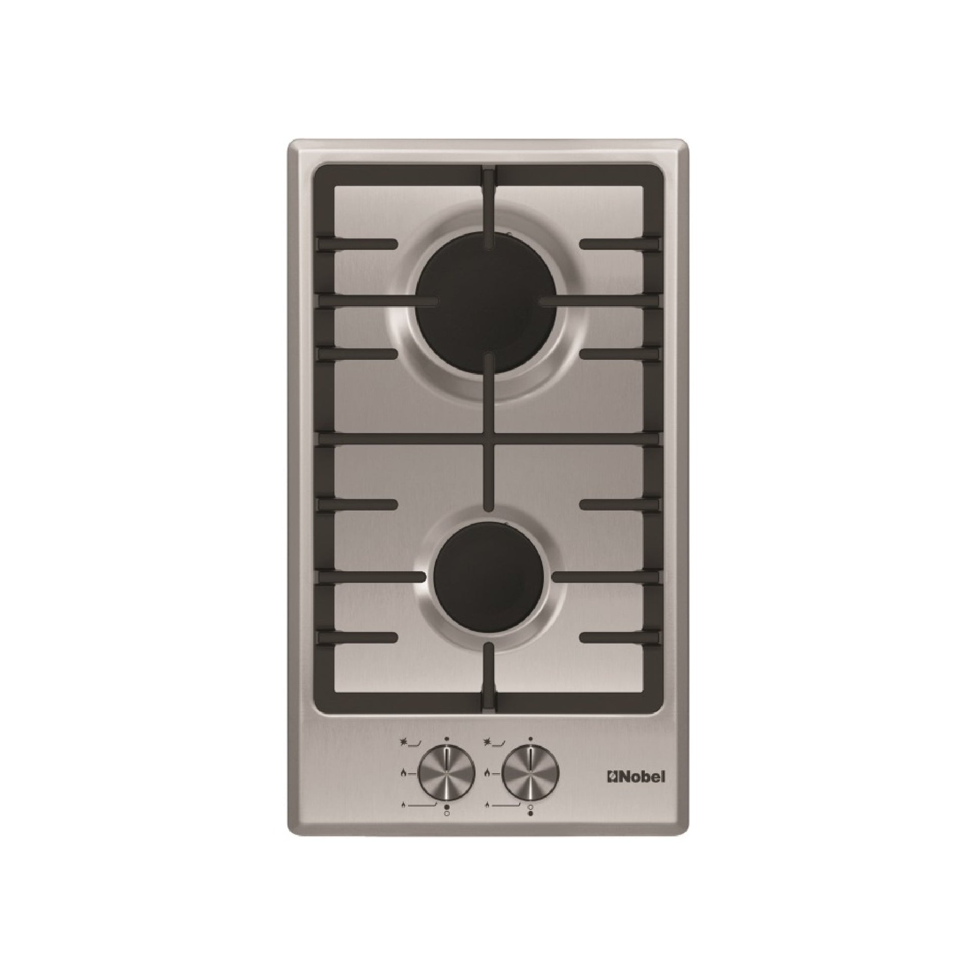 NOBEL Builtin - Hobs Stainless Steel 30cm 2 Gas Burners NBH3202SSH-1