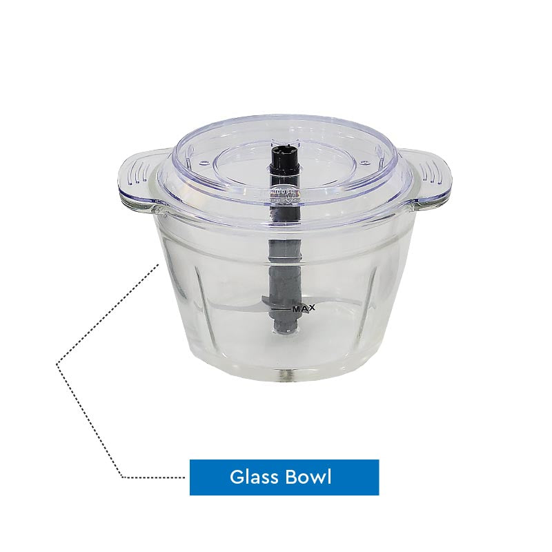 NOBEL Chopper 1 Litre Glass Bowl Plastic Body NCFP363-5