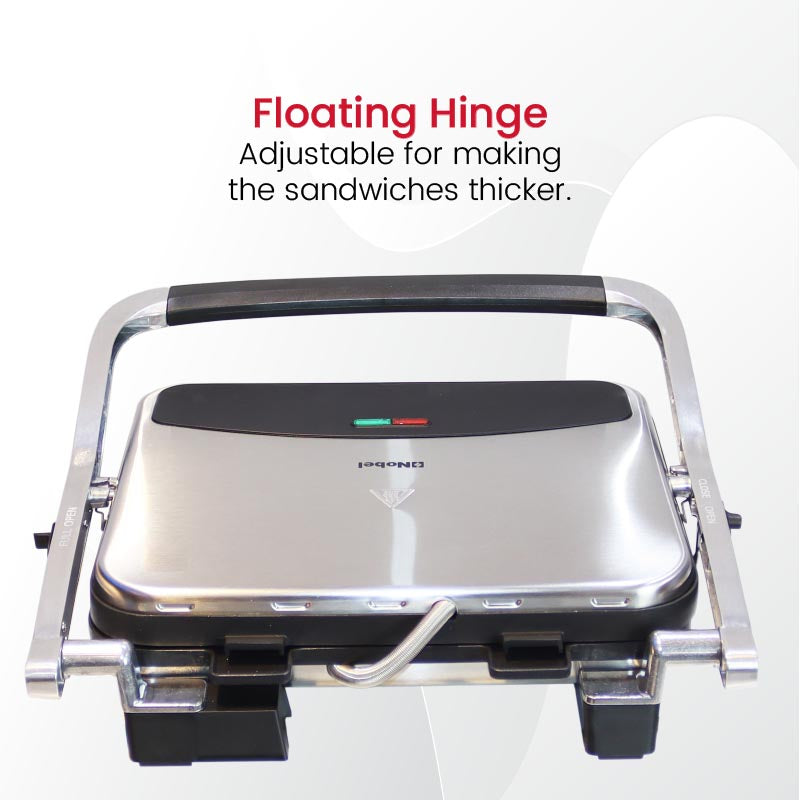 Nobel Bbq Grill Silver 2000 Watts Fixed Temperature Control With Indicator Light Auto Shutoff NCG100-11