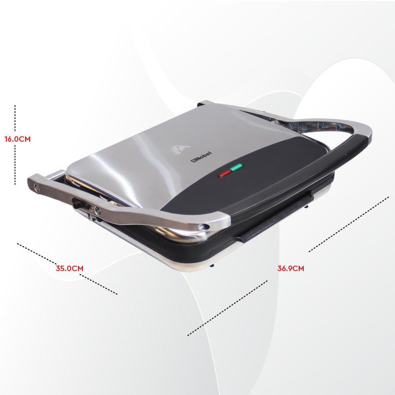 Nobel Bbq Grill Silver 2000 Watts Fixed Temperature Control With Indicator Light Auto Shutoff NCG100-4