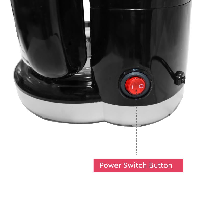 Nobel Coffee Machine Black 1.5 Litres 12 Cups Capacity NCM10-6