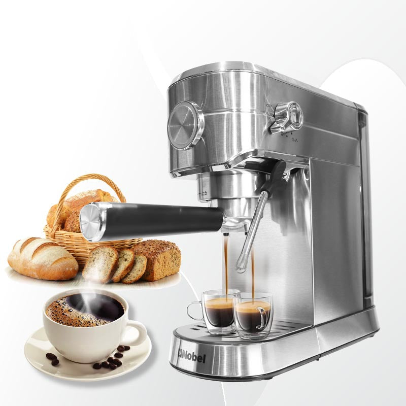 Nobel Coffee Machine with 15Bar Professional Pressure 1 L 1250 W NCM15 Silver-7