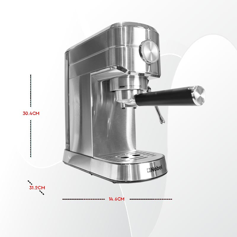 Nobel Coffee Machine with 15Bar Professional Pressure 1 L 1250 W NCM15 Silver-8