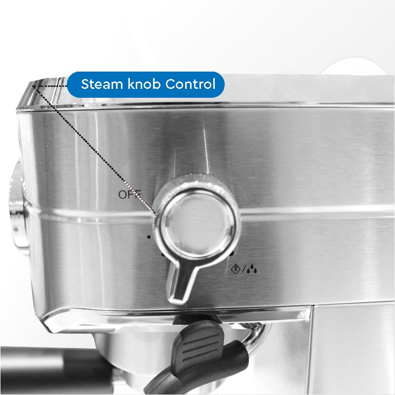 Nobel Coffee Machine with 15Bar Professional Pressure 1 L 1250 W NCM15 Silver-4