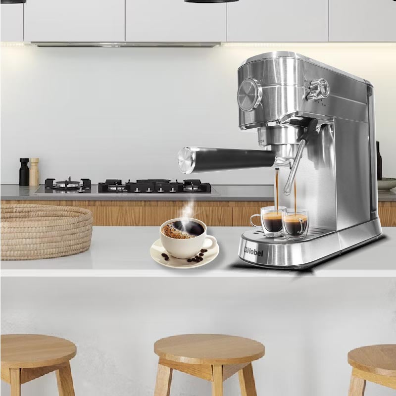 Nobel Coffee Machine with 15Bar Professional Pressure 1 L 1250 W NCM15 Silver-10
