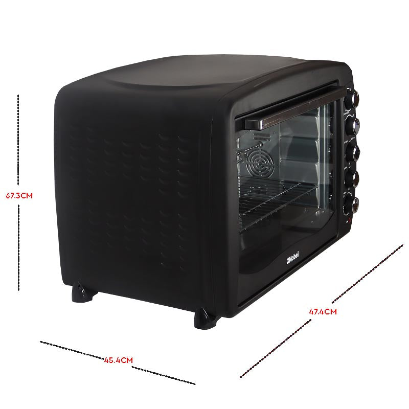 Nobel Electric Oven Black Convection Fan Rotisserie NEO100-3