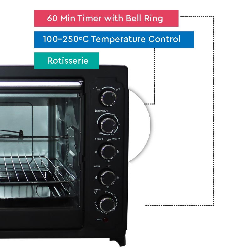 Nobel Electric Oven 105 LTR Grill Convection Rotisserie 2800 W NEO120-6